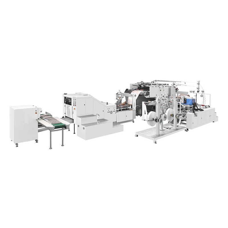 FD330F Automatic flat rope handle shopping box paper bag  making machine