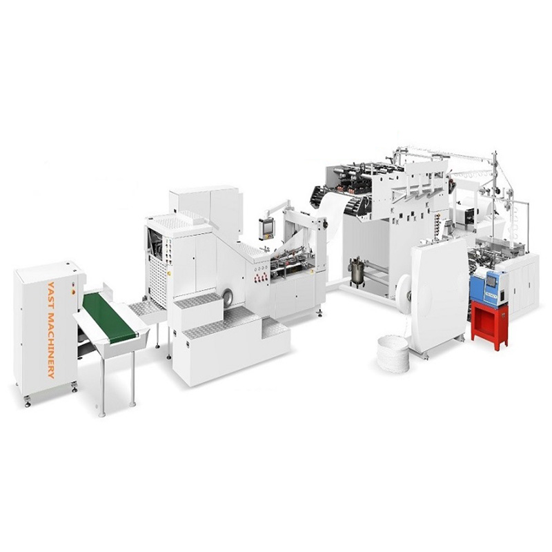 FD450T Paper shopping gift bag with twisted handle online making machine